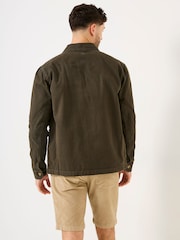 FatFace Khaki Green Washed Canvas Garment Dye Chore Jacket - Image 2 of 5