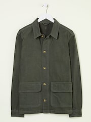 FatFace Khaki Green Washed Canvas Garment Dye Chore Jacket - Image 5 of 5