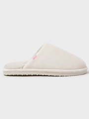 Crew Clothing Natural Velour Mule Slippers - Image 3 of 4