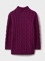 Crew Clothing Red Oarsman Cable Half Zip 100% Cotton Jumper - Image 3 of 3