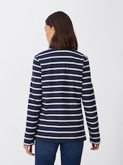 Crew Clothing Company Blue Half Button 100% Cotton Sweatshirt - Image 2 of 6
