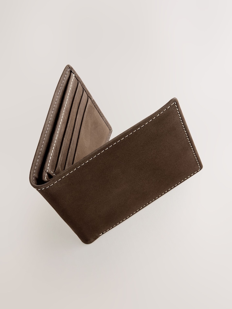 Brown Signature Nubuck Wallet - Image 2 of 4
