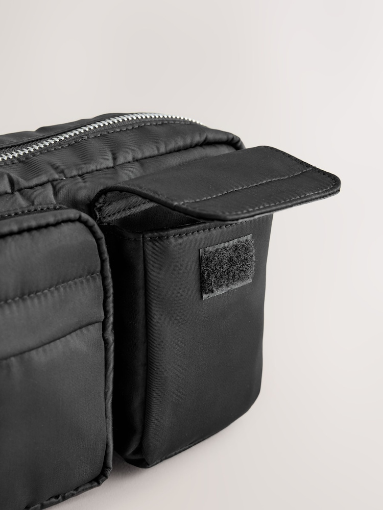 Noir - Sac à bandoulière réfléchissant en nylon - Image 4 of 6