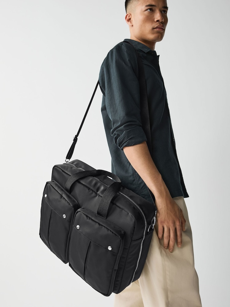 Noir - Fourre-tout de confort de voyage en nylon - Image 1 of 6