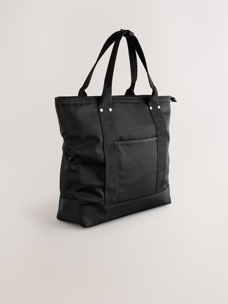 Black Nylon Tote Bag - Image 1 of 6