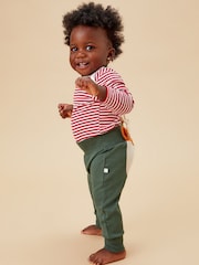 MORI Green Reindeer Cotton and Bamboo Christmas Joggers - Image 4 of 6