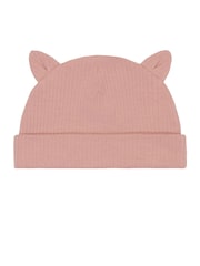 MORI Pink Little Kitty Cotton & Bamboo Bodysuit, Hat & Leggings Baby Outfit Set - Image 5 of 6
