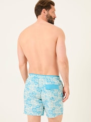 Estampado de mosaico azul - FatFace Swim Shorts - Imagen 2 de 5