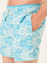 Estampado de mosaico azul - FatFace Swim Shorts - Imagen 3 de 5