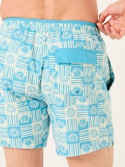 Estampado de mosaico azul - FatFace Swim Shorts - Imagen 4 de 5