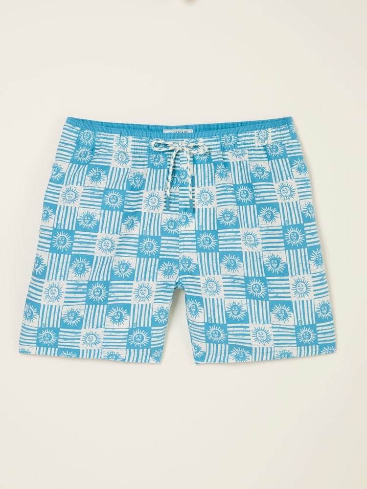 Estampado de mosaico azul - FatFace Swim Shorts - Imagen 5 de 5