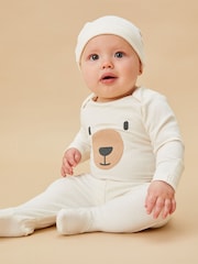 Crema - MORI Cotton And Bamboo Christmas Baby Outfit Set - Imagen 1 de 7