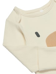 Crema - MORI Cotton And Bamboo Christmas Baby Outfit Set - Imagen 4 de 7