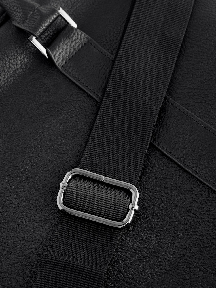 Black Faux Leather Briefcase - Image 6 of 7