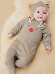 MORI Cotton And Bamboo Christmas Baby Outfit Set - Image 1 of 5