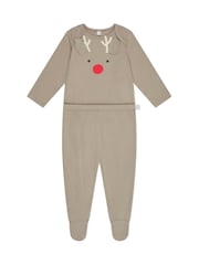 MORI Cotton And Bamboo Christmas Baby Outfit Set - Image 3 of 5