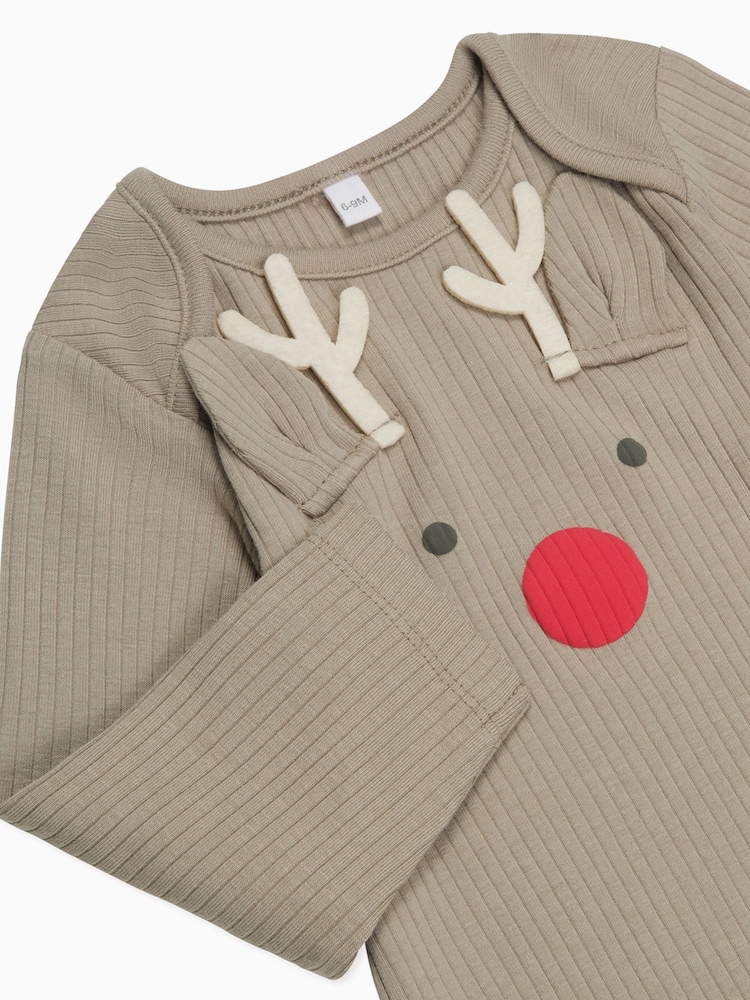 MORI Cotton And Bamboo Christmas Baby Outfit Set - Image 5 of 5