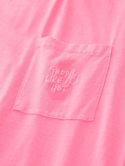 Bath & Body Works Hot Pink Tropic Like Its Hot Night 100% Cottton T-Shirt - Image 9 of 9