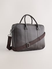 Brown Faux Leather Briefcase - Image 1 of 7