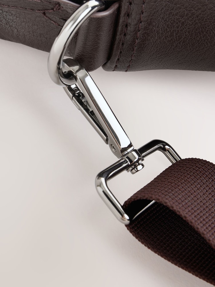Braun - Faux Leather Briefcase - Bild 11 von 11