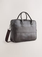 Brown Faux Leather Briefcase - Image 2 of 7