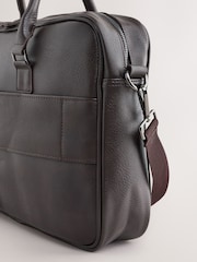 Brown Faux Leather Briefcase - Image 3 of 7