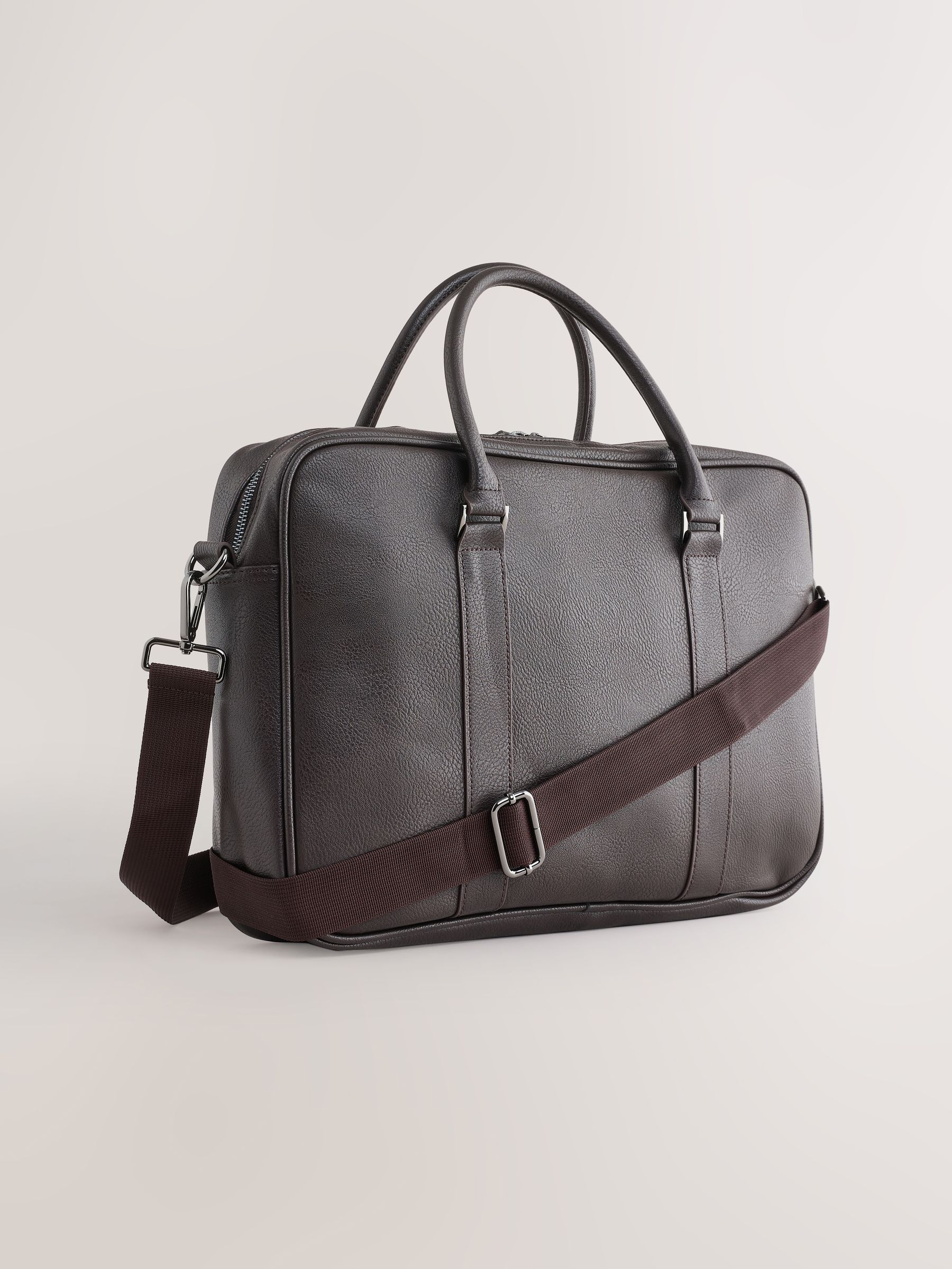 Buy Brown Faux Leather Briefcase from the Next UK online shop