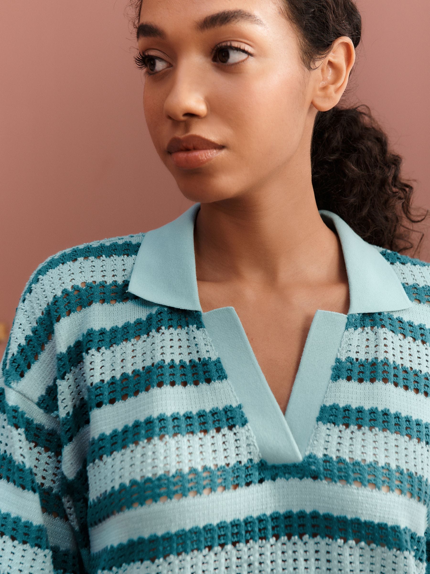 Przeglądaj Niebieski - Crochet Co-ord Top z Next Polska