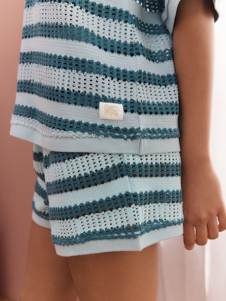 Blue Crochet Co-ord Top - Image 5 of 5