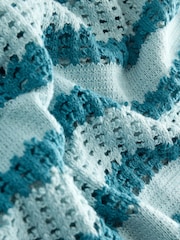 Blue Crochet Co-ord Top - Image 7 of 8