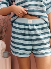 Bath & Body Works Blue Crochet Co-ord Shorts - Image 1 of 4