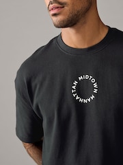 Schwarz Manhattan - Bequeme Passform - T-Shirt aus schwerem Material mit Grafikprint - Image 5 of 9