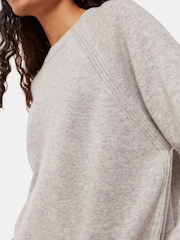 Whistles Grey Petite Ultimate Cashmere Crew Neck Jumper - Image 4 of 5