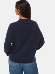 Whistles Blue Petite Cashmere V-Neck Knit Jumper - Image 2 of 5