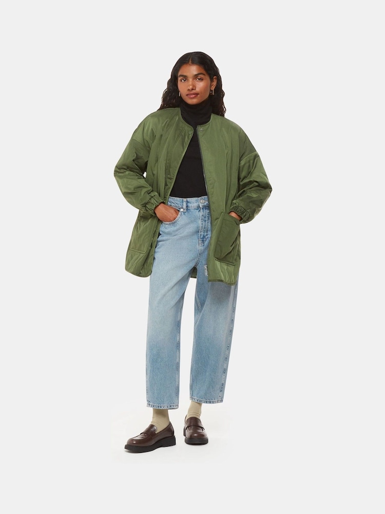 Whistles Green Petite Esther Quilted Coat - Image 2 of 5 Whistles Green Petite Esther Quilted Coat - Image 2 of 5