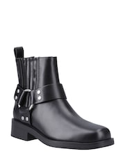 ONLY Black Bax-2 Short Biker Boots - Image 2 of 4