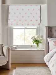 Pink Heart Print Ready Made Roman Roman Blind - Image 1 of 8