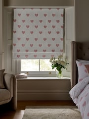 Pink Heart Print Ready Made Roman Roman Blind - Image 3 of 8