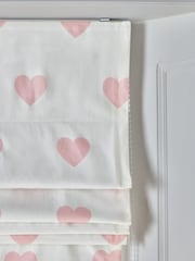 Pink Heart Print Ready Made Roman Roman Blind - Image 6 of 8