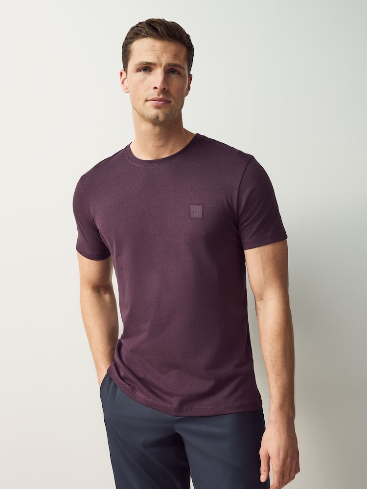BOSS Relaxed Fit Tales Logo Patch Jersey T-Shirt - Bild 1 von 4