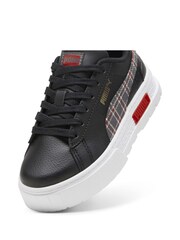 Puma Black Girls Mayze Winter Tartan Sneakers - Image 5 of 6