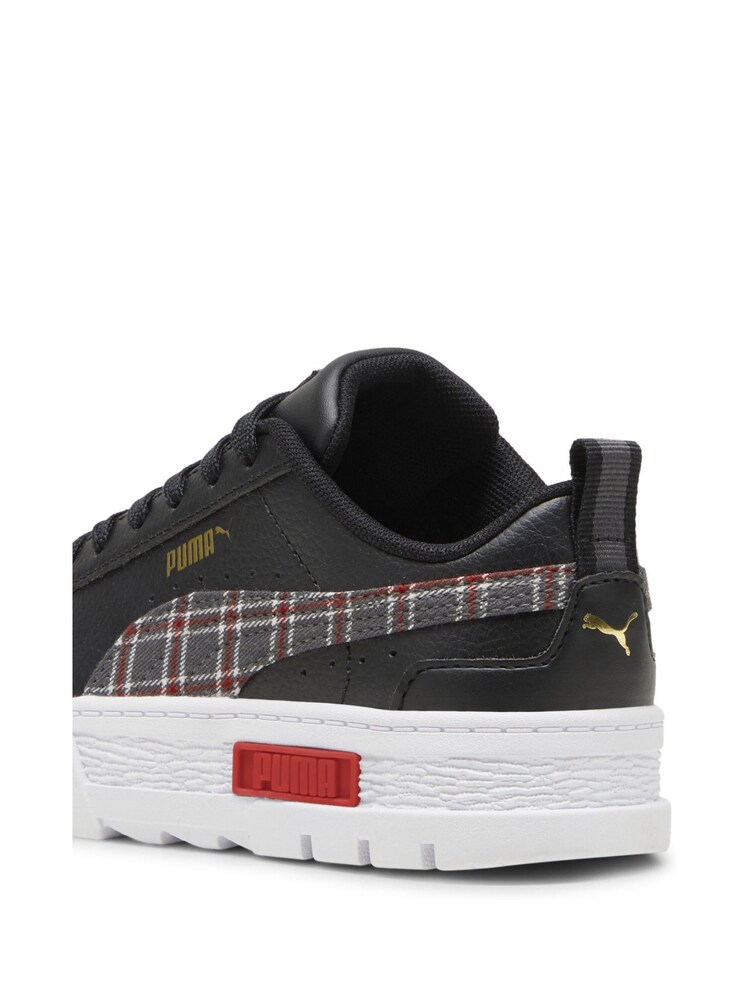 Puma Black Girls Mayze Winter Tartan Sneakers - Image 6 of 6