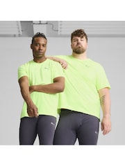 Puma Yellow Mens Run Cloudspun Short Sleeve Running T-Shirt - Image 1 of 7