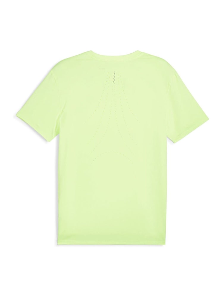 Puma Yellow Mens Run Cloudspun Short Sleeve Running T-Shirt - Image 7 of 7