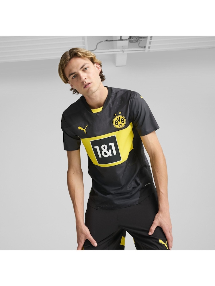 Puma Black Mens Borussia Dortmund 24/25 Authentic Away Jersey - Image 1 of 7
