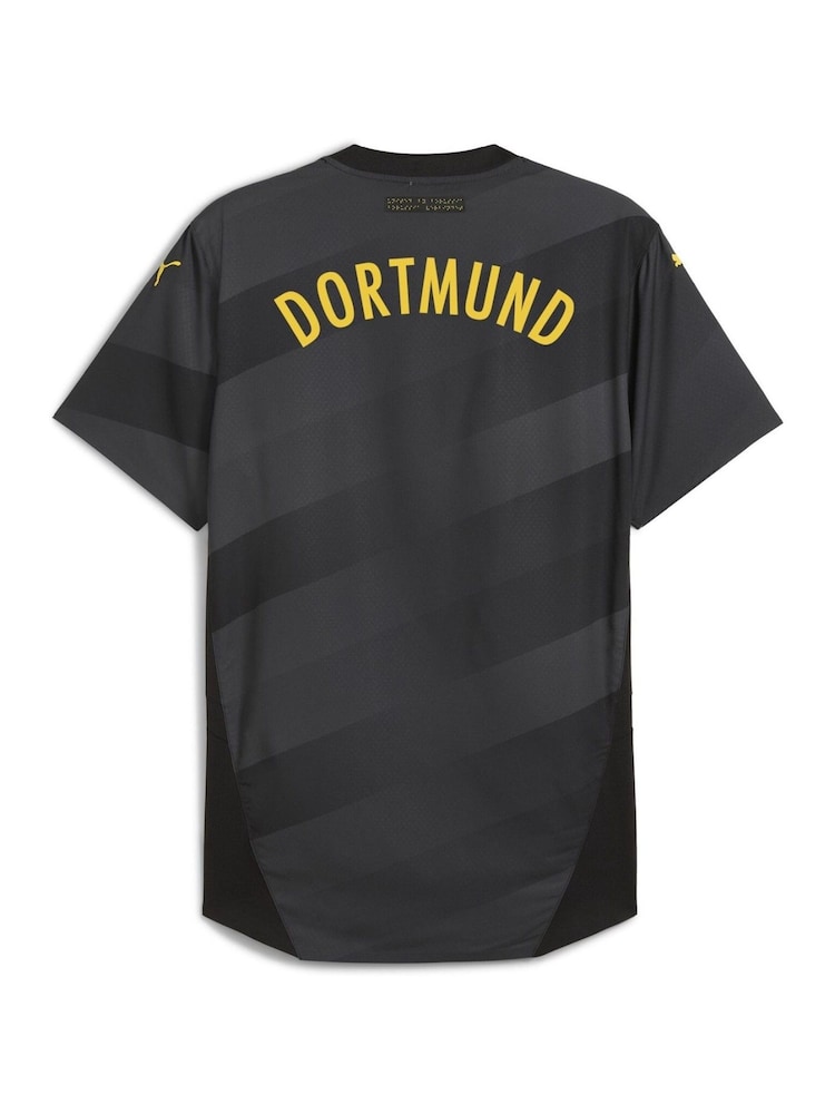 Puma Black Mens Borussia Dortmund 24/25 Authentic Away Jersey - Image 7 of 7