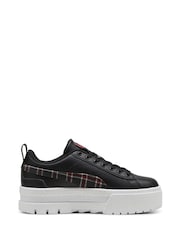 Puma Black Girls Mayze Winter Tartan Sneakers - Image 1 of 6