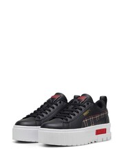 Puma Black Girls Mayze Winter Tartan Sneakers - Image 3 of 6