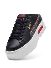 Puma Black Girls Mayze Winter Tartan Sneakers - Image 5 of 6