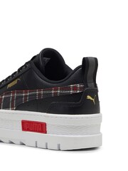 Puma Black Girls Mayze Winter Tartan Sneakers - Image 6 of 6